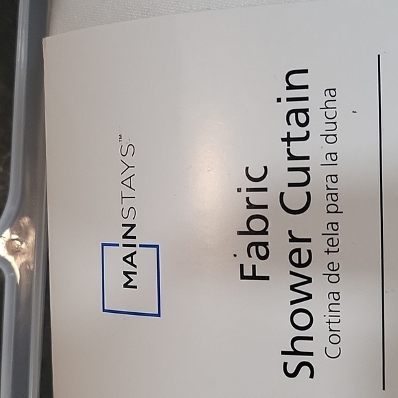 NWT Fabric White Striped  Shower Curtain 72"in x 72" - Picture 6 of 8